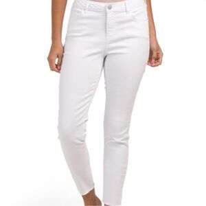 d.jeans 🫐 White Recycled Twill High Waist Ankle Pants Sz-10